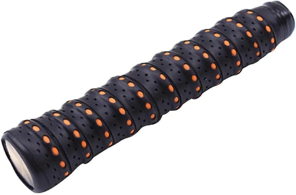 New Racket Grip Anti Slip Perforated Super Absorbent Tennis Overgrip Badminton Pickleball Handle Grip Winding Strap Tennis Racquet Grip Tape Roll Blue Black White Purple