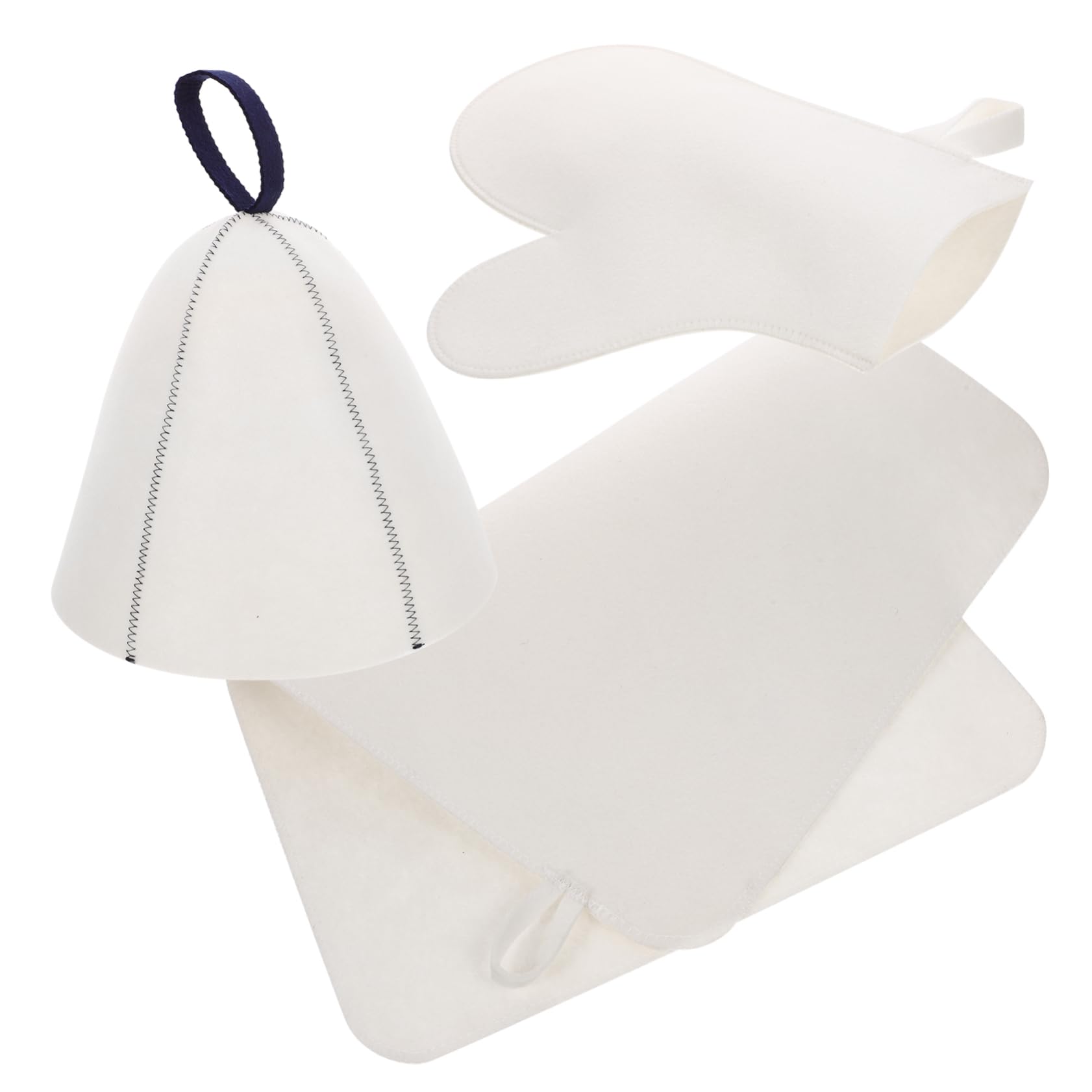 Didiseaon 1 Set Sauna Cap Felt Steam Room Women's Mittens