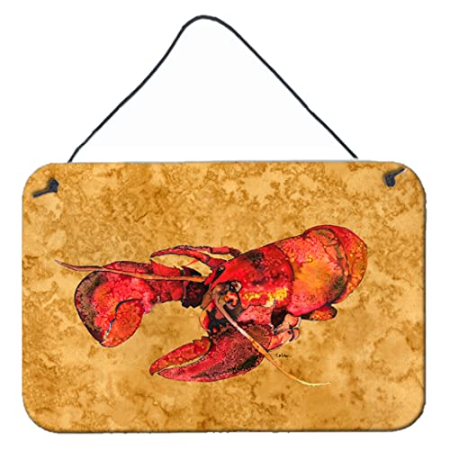 Caroline's Treasures 8715DS812 Lobster Wall or Door Hanging Prints Aluminum Metal Sign Kitchen Wall Bar Bathroom Plaque Home Decor, 8x12, Multicolor