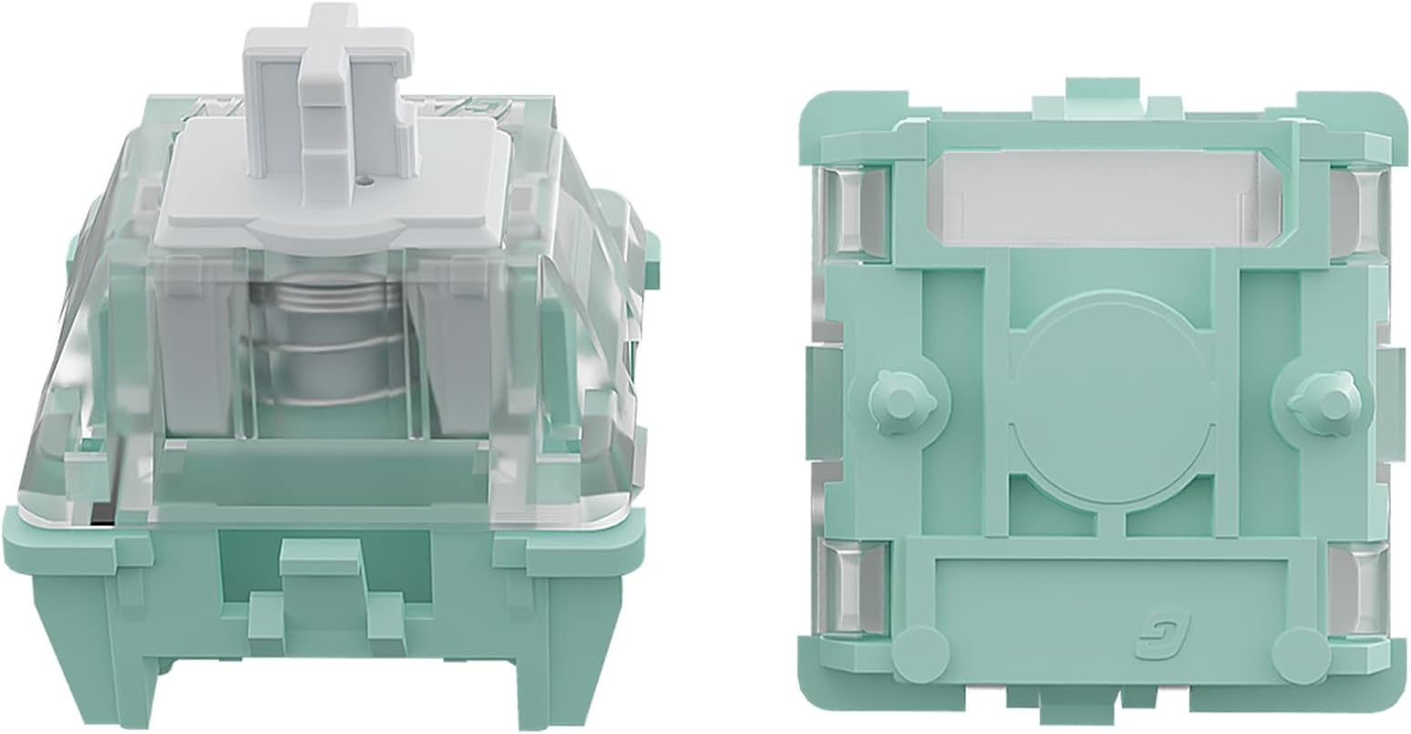 GATERON Magnetic Jade Keyboard Switches, Linear Factory Pre-lubed Freely Setting Pre-Travel Key Switches for Mechanical Keyboard(70PCS)