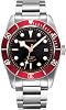 Corgeut 6009-C Mens Luxury Sapphire Crystal Automatic Mechanical Watch with 3 Hands and Date Function - Self-Winding Classic Wristwatch for Business and Casual Wear