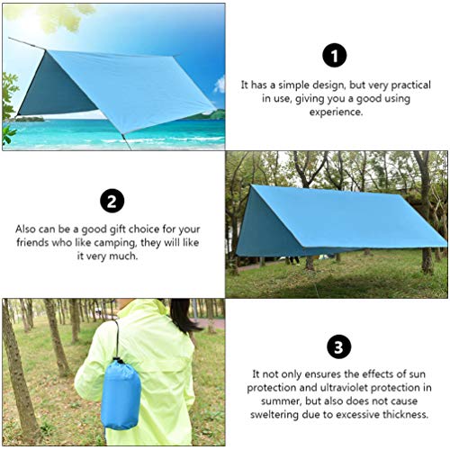 BESPORTBLE Barraca de viagem azul para trilhas, capa de acampamento impermeável à prova de chuva, ba