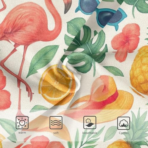 Joisal Tropical Flamingos Pineapples Beige Panties for Girl Toddler Girls Underwear Cotton Aesthetic Kids Undies Briefs 2t3