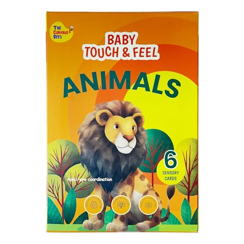 Image of Animals Touch & Feel Sensory Cards | 12 Animals & 6 Textures to Enhance Sensory, Cognitive, Spatial & Hand Eye Co-Ordination Skill Development