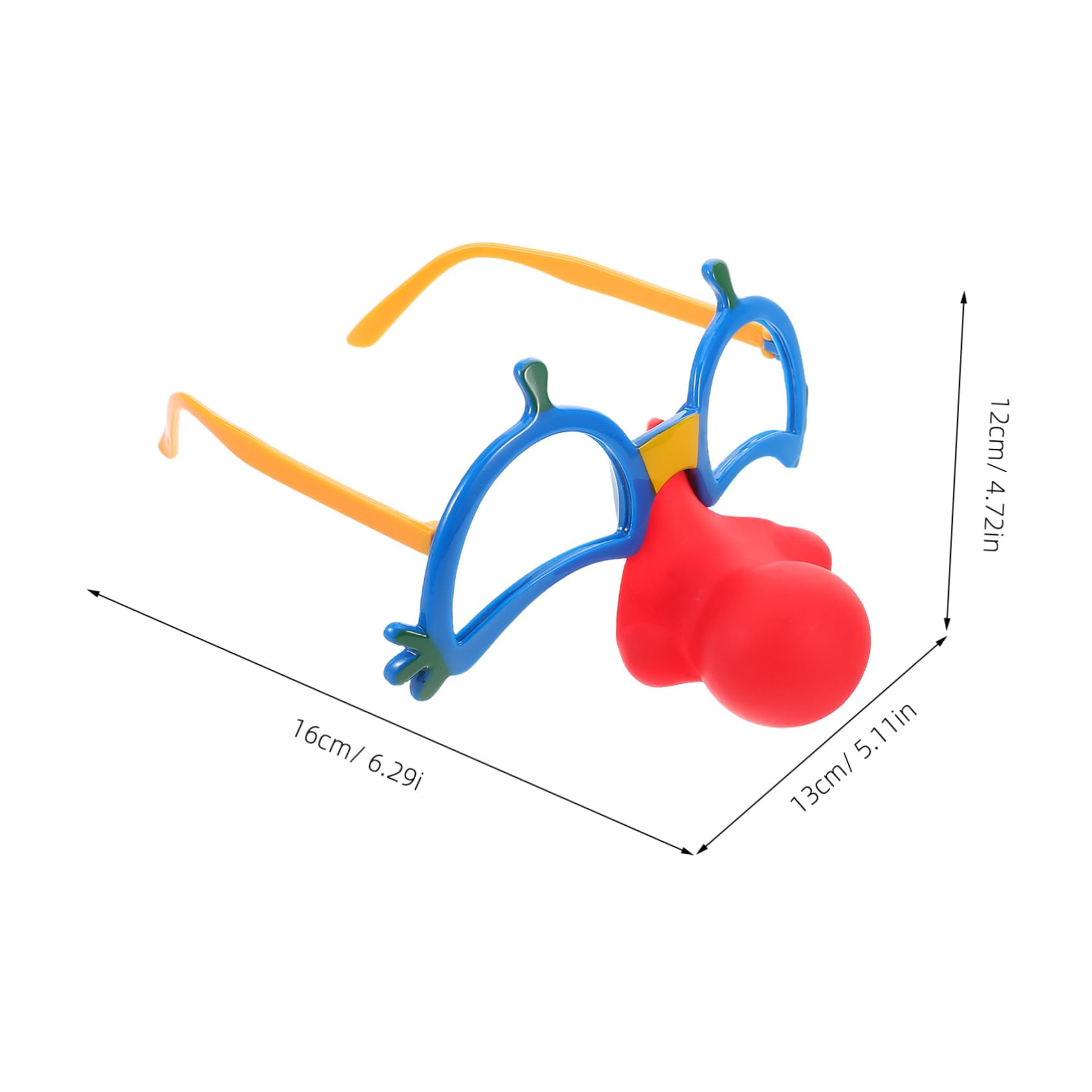 STOBAZA Funny Clown Glasses With Small Nose Party Cosplay Carnival Eyewear Decorative Prop Clown Glasses Cosplay Nose Prop