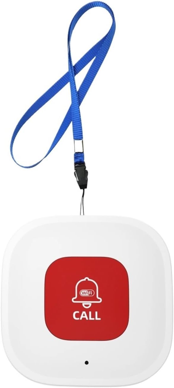 Emergency Stop Power Button for Smart Caregiver Pager - Essential Alert Switch for Kids, Elderly, and Patients - 1pc White