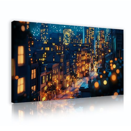 Skyline toile imprimés peinture moderne de bureau 50x90cm pour chambre