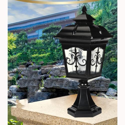 Lampe pilier extérieure de villa en style fleur d'épée rétro