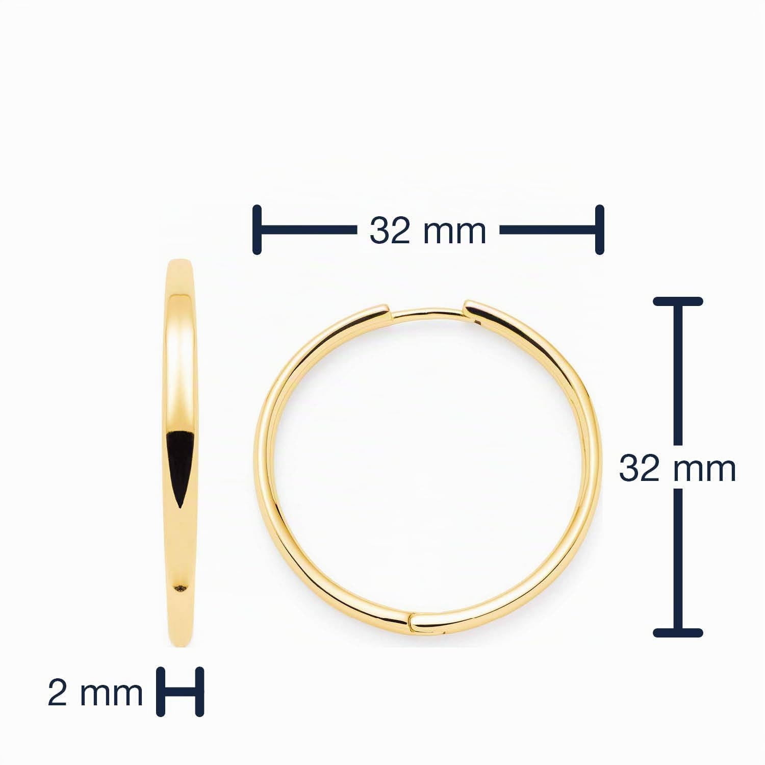 JEWELS BY LEONARDO Kreolen Beauty's Bravo 1 Paar • Ohr-Schmuck aus goldfarbenem Edelstahl • mittelgroße Hoop-Ringe • kombinierbar mit Beauty's Anhängern • Schmuck Geschenk für Frauen • 023574