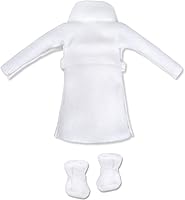 Vista 3 de E-TING Ropa de Santa Albornoz Accesorios de Navidad para muñeca elfo (bata blanca)
