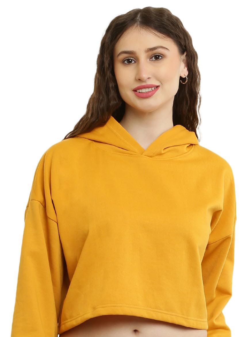 ELESICSS Women’s Trendy Crop Hoodies, Fleece Material Full Sleeves, Hooded Neck Womens Sweatshirt || Plus Sizes || 3XL - 10XL || (11COLOURS)-picture-20