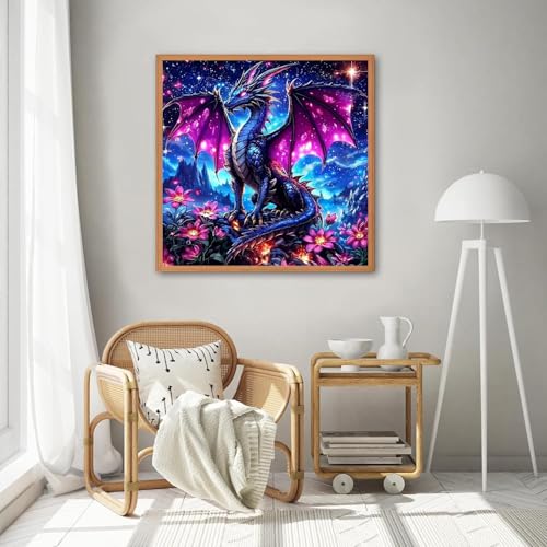 Arttoplus Dragon Diamond Art Kits for Adults- Dragon 5D Diamond Painting Kits for Adults Beginners,DIY Full Drill Diamonds Gem Art Kits for Gift and Home Decoration(14x14 inch) — view 5