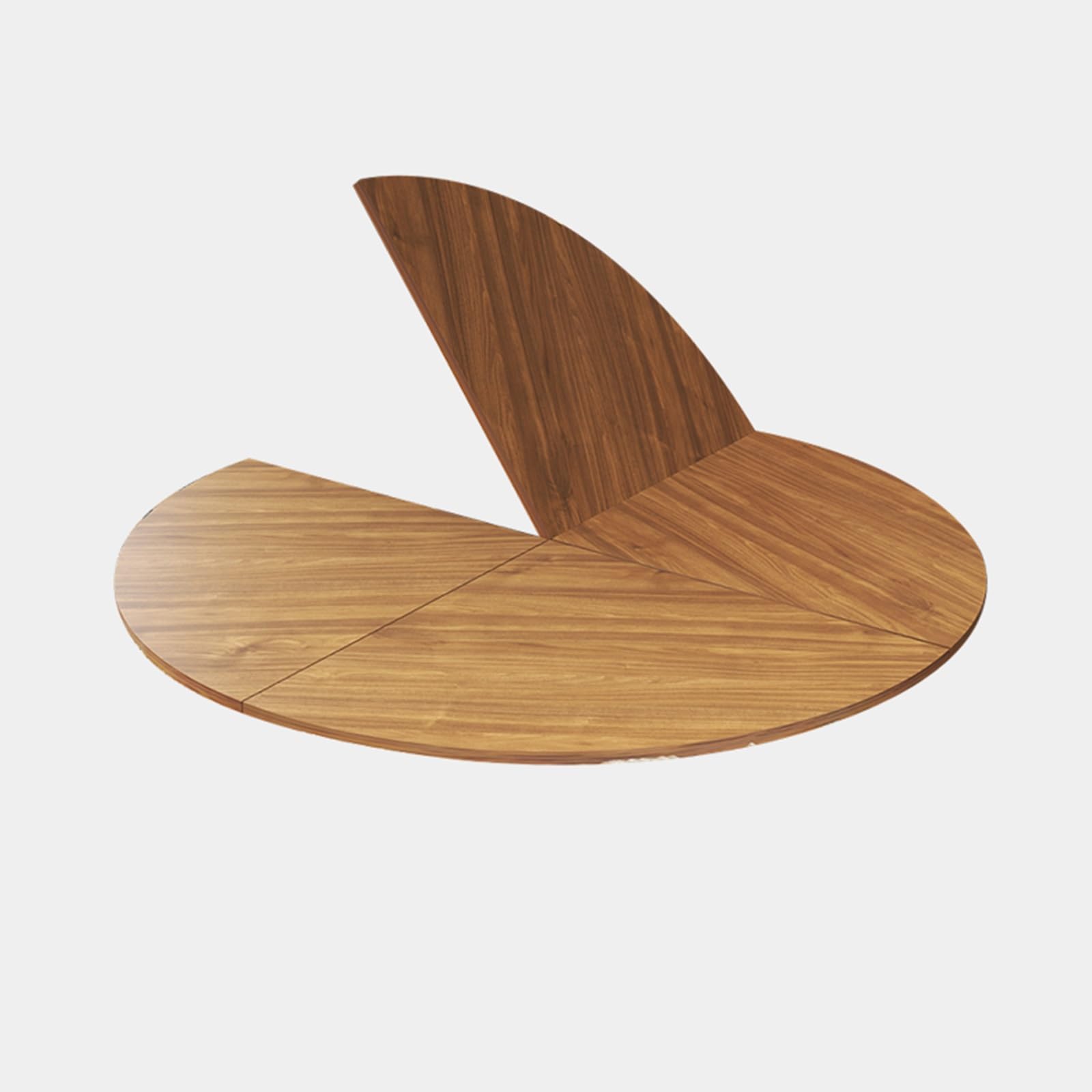 Table de salle à manger ronde pliante bois marron gain de place 120-200 cm