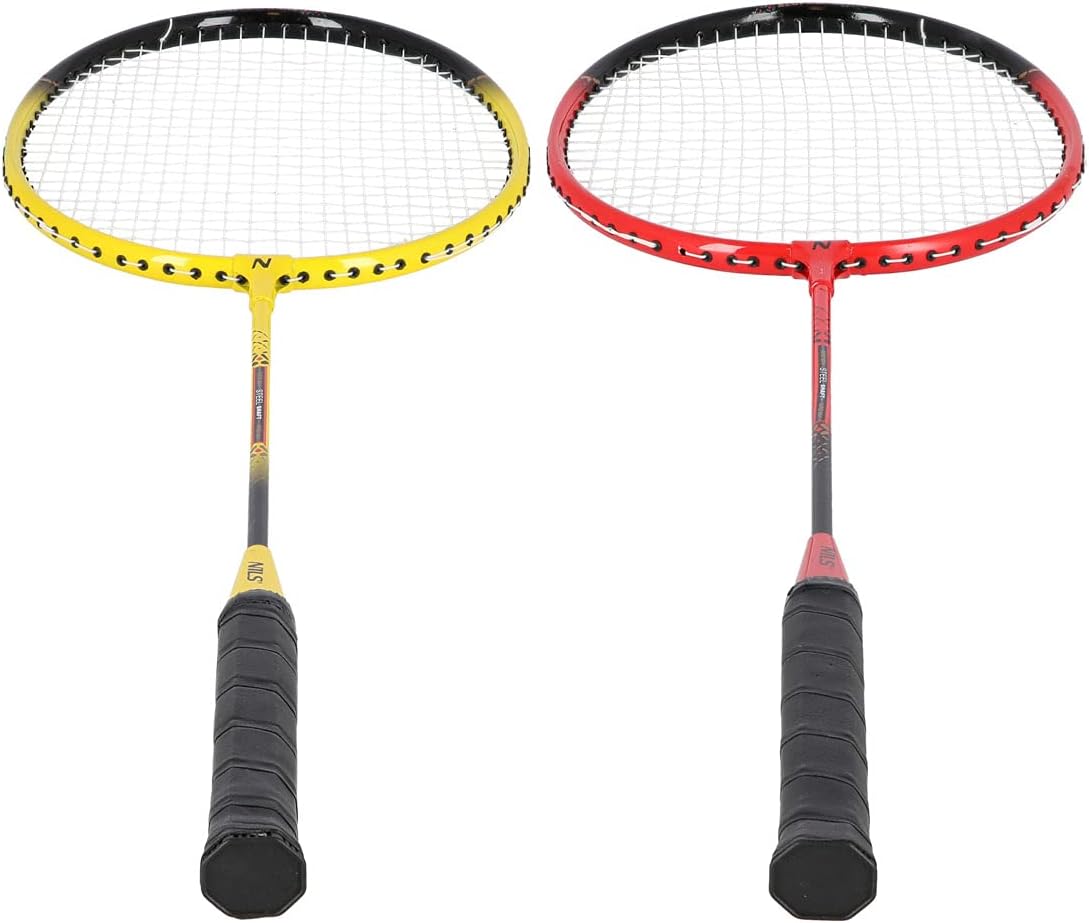 NILS NRZ264 Aluminium Badminton Set 4 Rackets 3 Feather Darts 600 x 60 cm Net Case