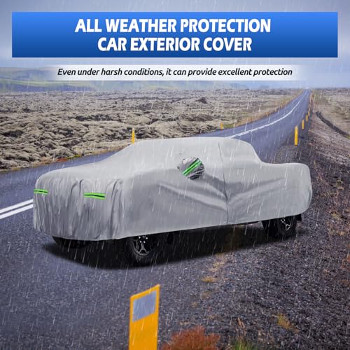 Image of Car Cover Fit for Ram 1500 Short Bed, Migaven Truck Cover Waterproof All Weather Full Exterior Cover Sun Rain Protection with Door Zipper