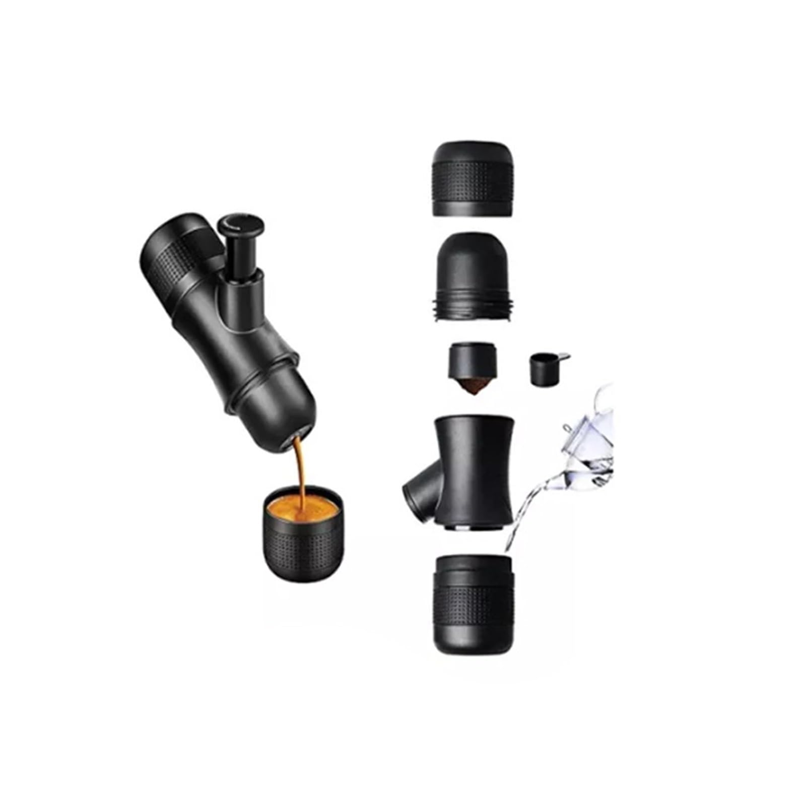 Macchina da Caffè Espresso Portatile, Mini macchina for caffè portatile a pressione manuale Macchina for caffè espresso a pressione portatile Ufficio/casa Ufficio Viaggio Viaggio all'aperto per viaggi