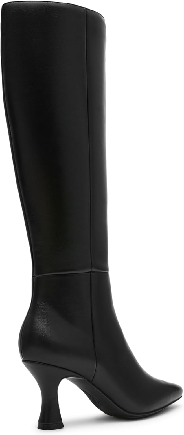 Anne Klein Women's Perfektion Mid Calf Boot, Black Smooth, 11 - Image 7
