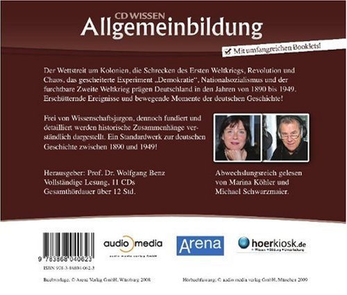 CD WISSEN – Allgemeinbildung - Deutsche Geschichte: Vom Kaiserreich zur Teilung der Nation - Hörbuch-Box mit allen Einzelausgaben, 11 CDs
