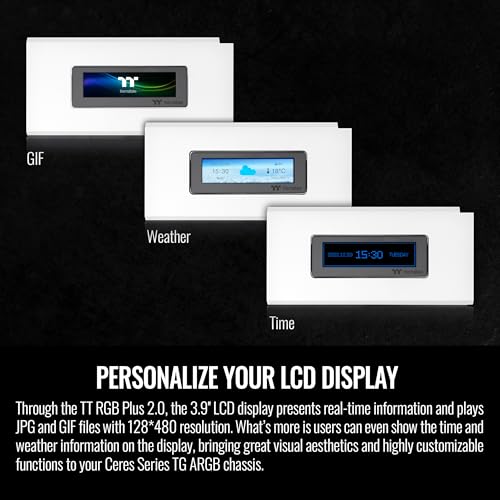 Image of Thermaltake Ceres Series Snow LCD Panel Kit, 3.9 inch LCD Display, Supported by TT RGB Plus 2.0 Software, Presents Real time Information, Easy Customization, AC-064-OO6NAN-A1