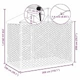 Robuster Outdoor Hundezwinger mit Dach, verzinktem Stahl, 3x1,5x2,5m für Hunde, Kaninchen, Geflügel, sicheres Außengehege