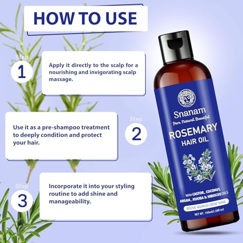 Image of Pure Rosemary Oil for Hair Growth By Dr. Sebi Sourced From Honduras | Promotes Thicker, Shiny, Stronger & Healthy Hair | Pure Rosemary Dr. Sebi Oil for Hair Growth and Hair Fall Control | 100 ml