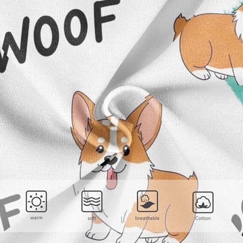 Cotton Girls Underwear Toddler Cute Cartoon Corgi Dogs Footprints Panties for Girl Florals Briefs Underpants 2t3