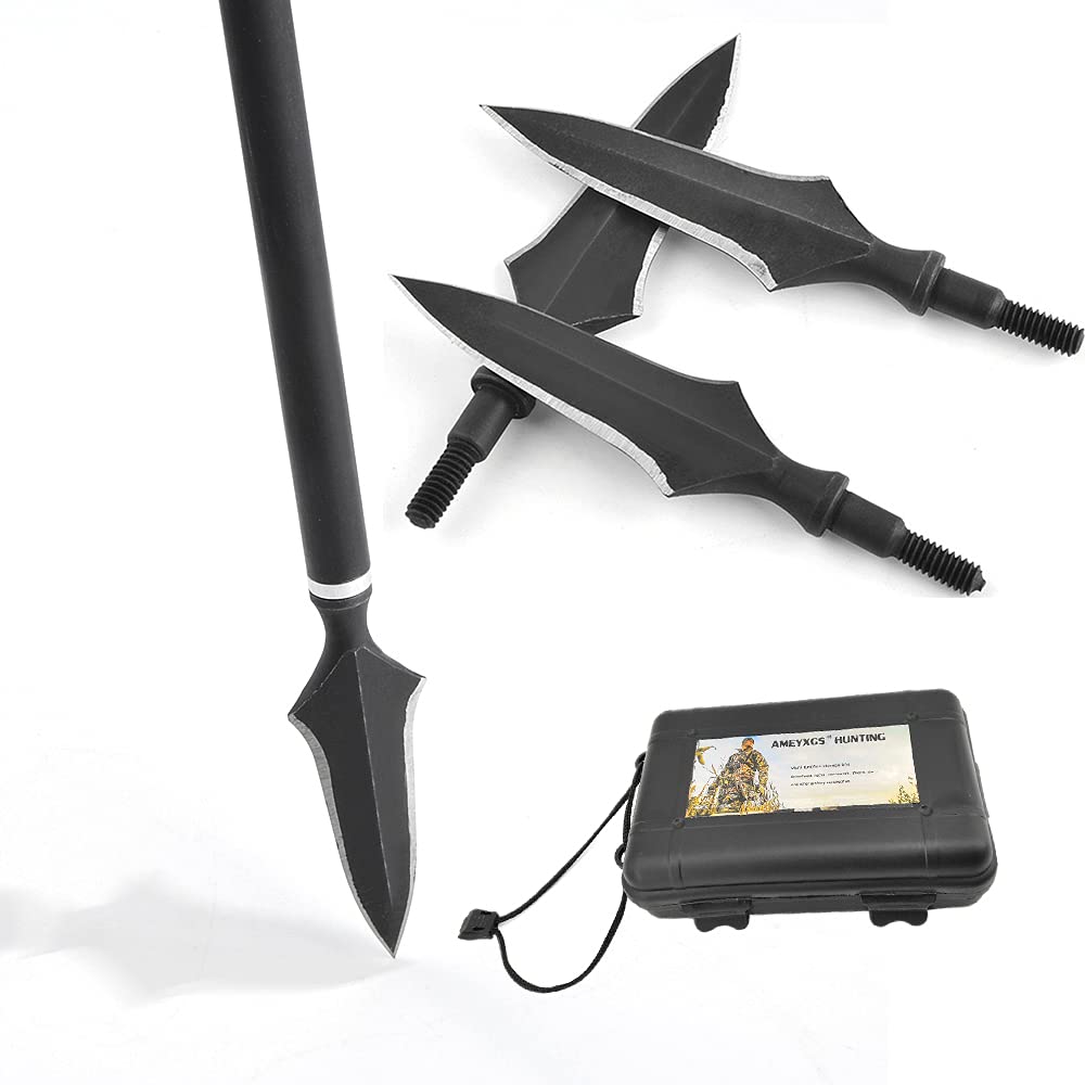 6/12pcs Punta di Freccia Caccia di Tiro con L'Arco Punte da Tiro 200 Grano Avvitare la Freccia Punte della Freccia Broadheads di Caccia Arrow Point per Arco Ricurvo e Composto