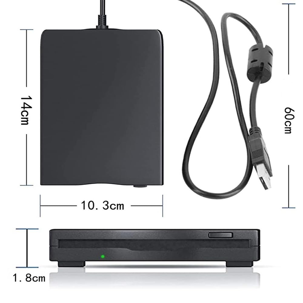Unidad de Disquete portátil USB de 3,5 Pulgadas Lector de Unidad de Disquete Externa USB de 1,44 MB para Win 98se 7 8 Me 2000 XP Vista Pc Os8.6 o Superior