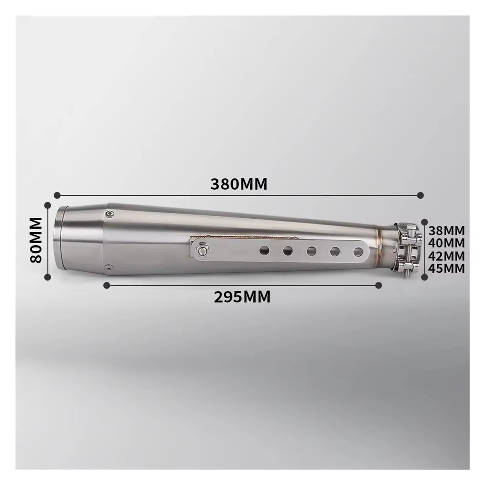 Tubo Di Scarico Per Moto Per 125CC 38 MM 40MM 42MM 45MM Silenziatore Per Tubo Di Scarico Per Moto Retrò Scarico Completo Del Silenziatore(Type A)