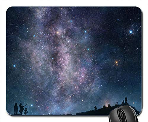 IWiOXIy Tujiki Night Signed Silhouette Sky Stars Mood Mouse Pad Mats Mousepad Hot Gift