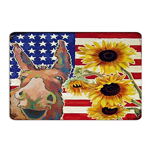 Farm Animals Sunflower Aluminum Metal Sign Personalized Cabin Patio Pubs