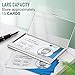 Swooflia Business Card Holder Case Wallet for Women Metal Marble Slim Pocket Purse Square Card Cases Cute For Realtors Real Estate Agents