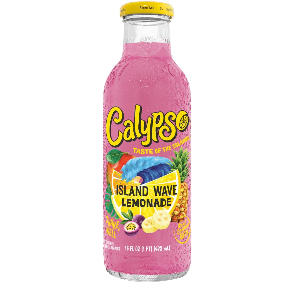 Calypso Island Wave 473ml 12er-Pack inkl. Pfand | Exotische Limonade mit tropischem Geschmack – Sommerlicher Erfrischungsdrink aus den USA, fruchtig & eiskalt genießen