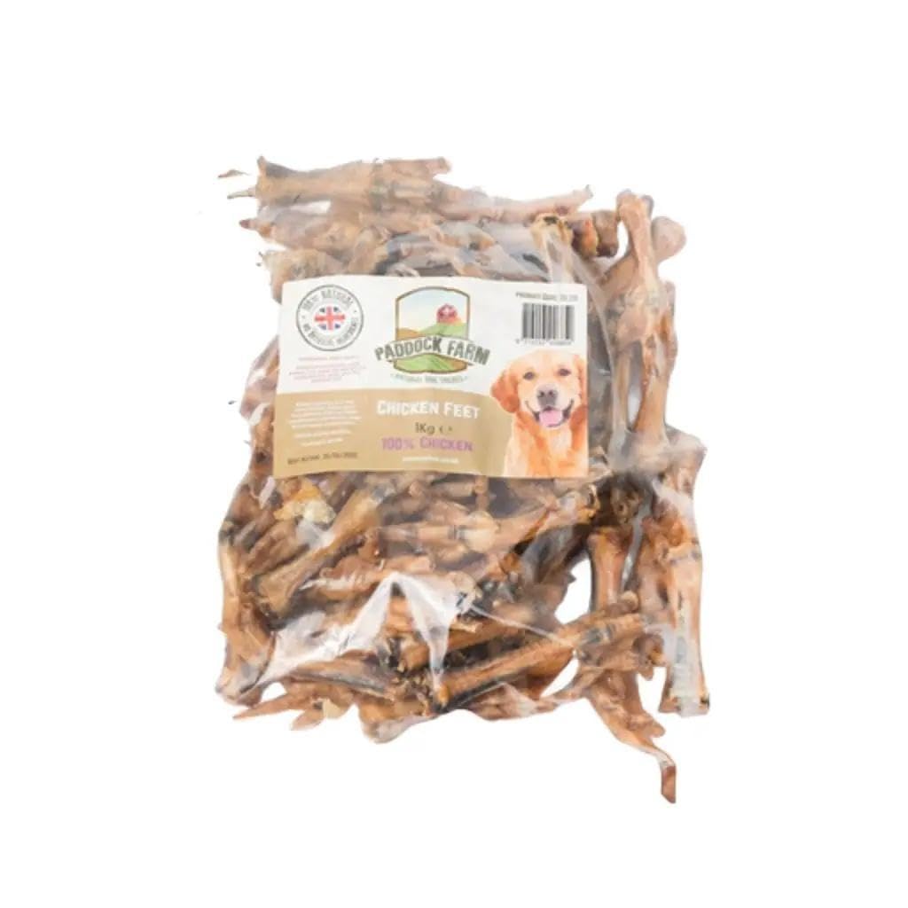 Paddock Farm Nova Chicken Feet 1kg Bag Bulk Natural Dog Treats Chew for Healthy Joints dogsnack pet treat