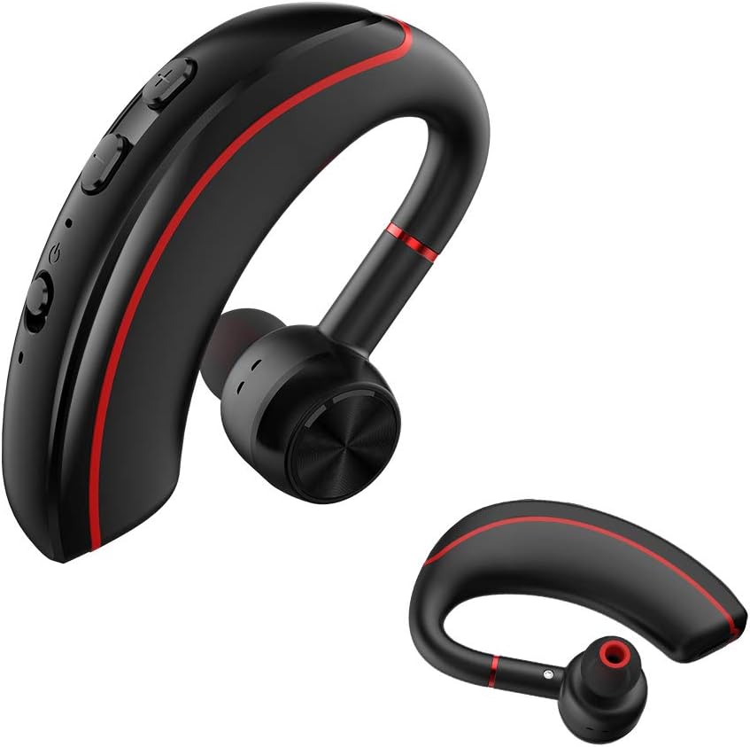 Bluetooth Headset, Wireless Bluetooth Earpiece V4.2 12 Hrs Talktime Hands-Free Earphones with Noise Cancellation Mic for Driving/Business/Office/Work Out/Truck, Compatible with iPhone and Android