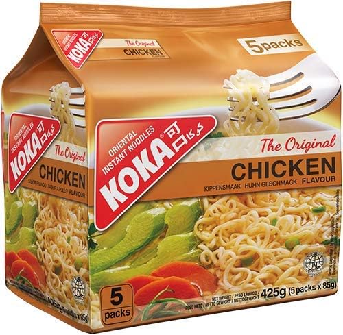 Oriental Instant Noodles The Original Chicken Flavour (Pack of 5 x 85g) "(Halal Certified)", 425 gram