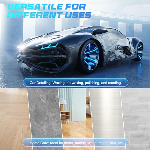 OneBlis Buffer-Polisher, Cordless Car Polisher Kit with 21V Battery, 6-Speed Adjustable, 2 * 21V 1.5Ah Batteries, Mini Polisher for Car Detailing、Polishing、Waxing、Scratch Removing