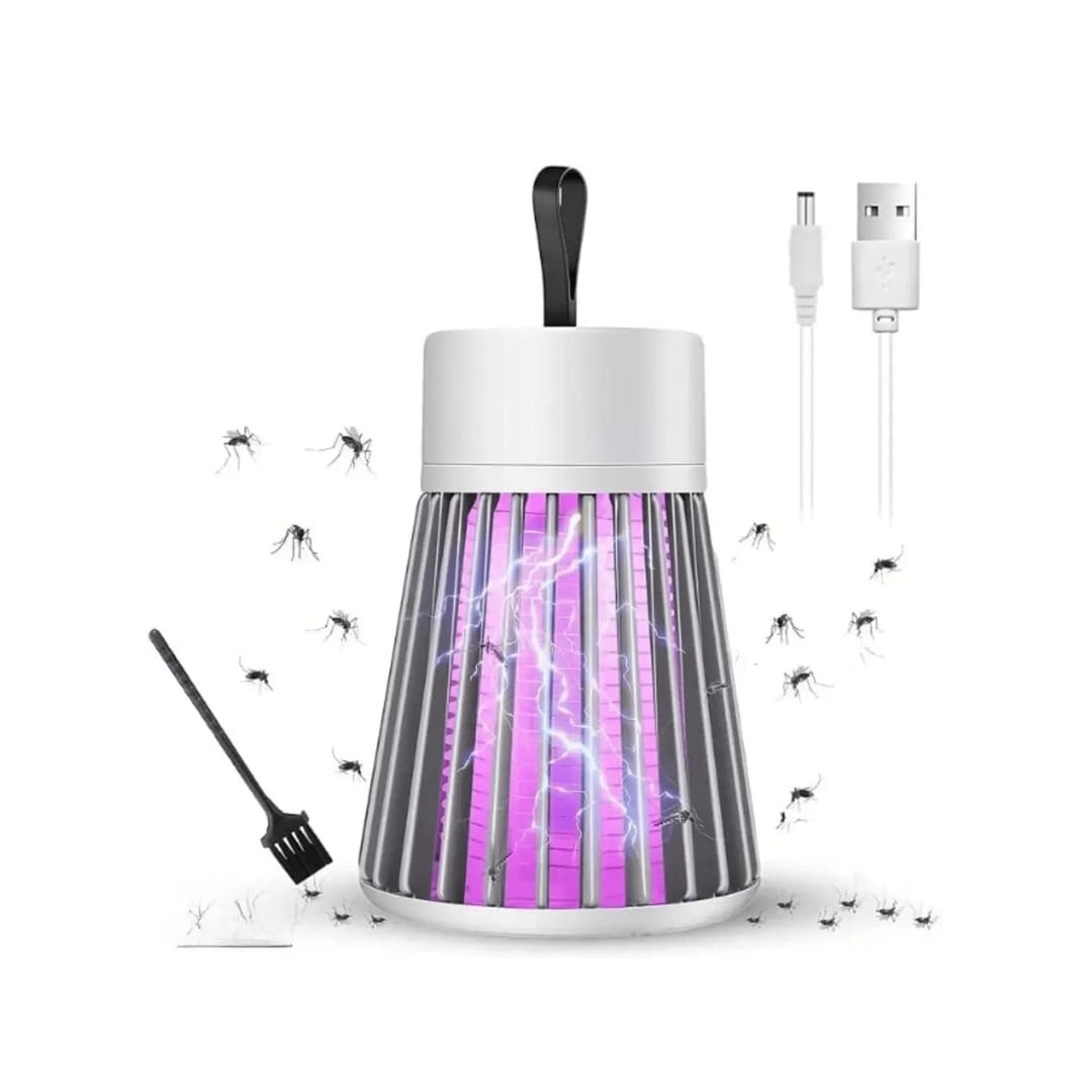 CROZYJOY USB Powered LED Mosquito Killer Lamp, 368nm Purple Light, 360° Coverage, Portable Handle-image-4
