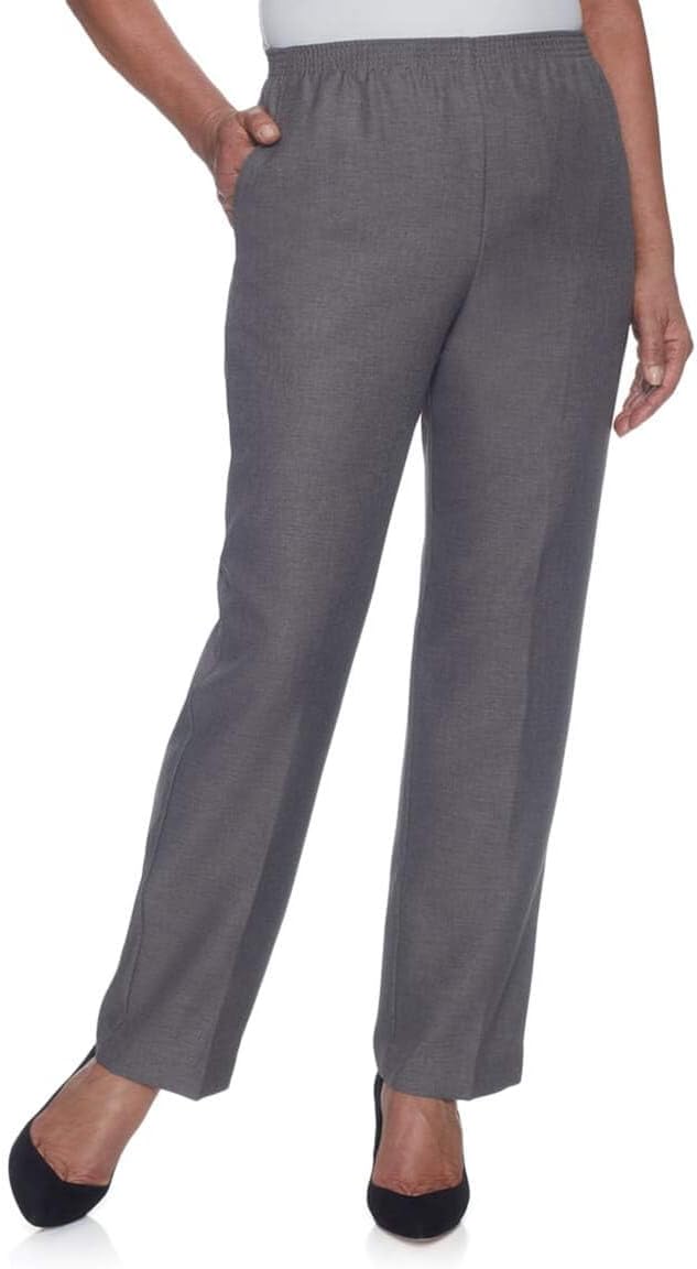Alfred Dunner All Around Elastic Waist Polyester Short Petite Pants - Pull-On Style