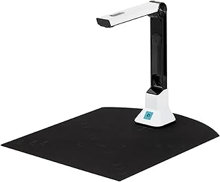 Document camera scanner with Auto fill light, High-Speed Document Camera with OCR Function, 8 million pixels, Auto turn page & Deskew, Foldable design and Easy to Use, For Classroom, office