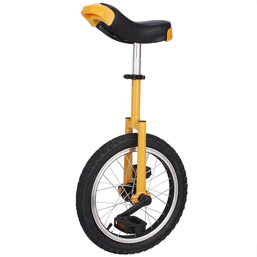 Monocykl, 20-calowy rower jednokołowy z antypoślizgowym kołem, felgą aluminiową, bardzo gruba opona, regulowane siodełko, do ćwiczeń fitness na świeżym powietrzu i zdrowotnych(Yellow)