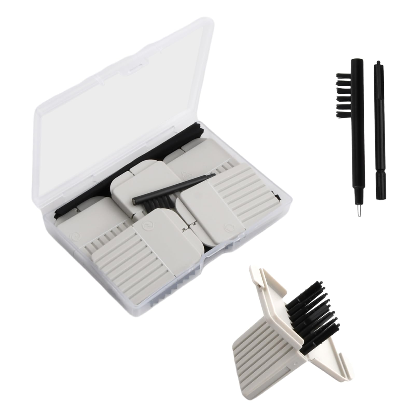 HoaaiGo Hearing Aid Filter, Set of 5 (40 Pieces) Cerumen Filter, Replacement Filter, Cleaning Brush and Cleaning Cloth - For Widex, Phonak, Resound etc