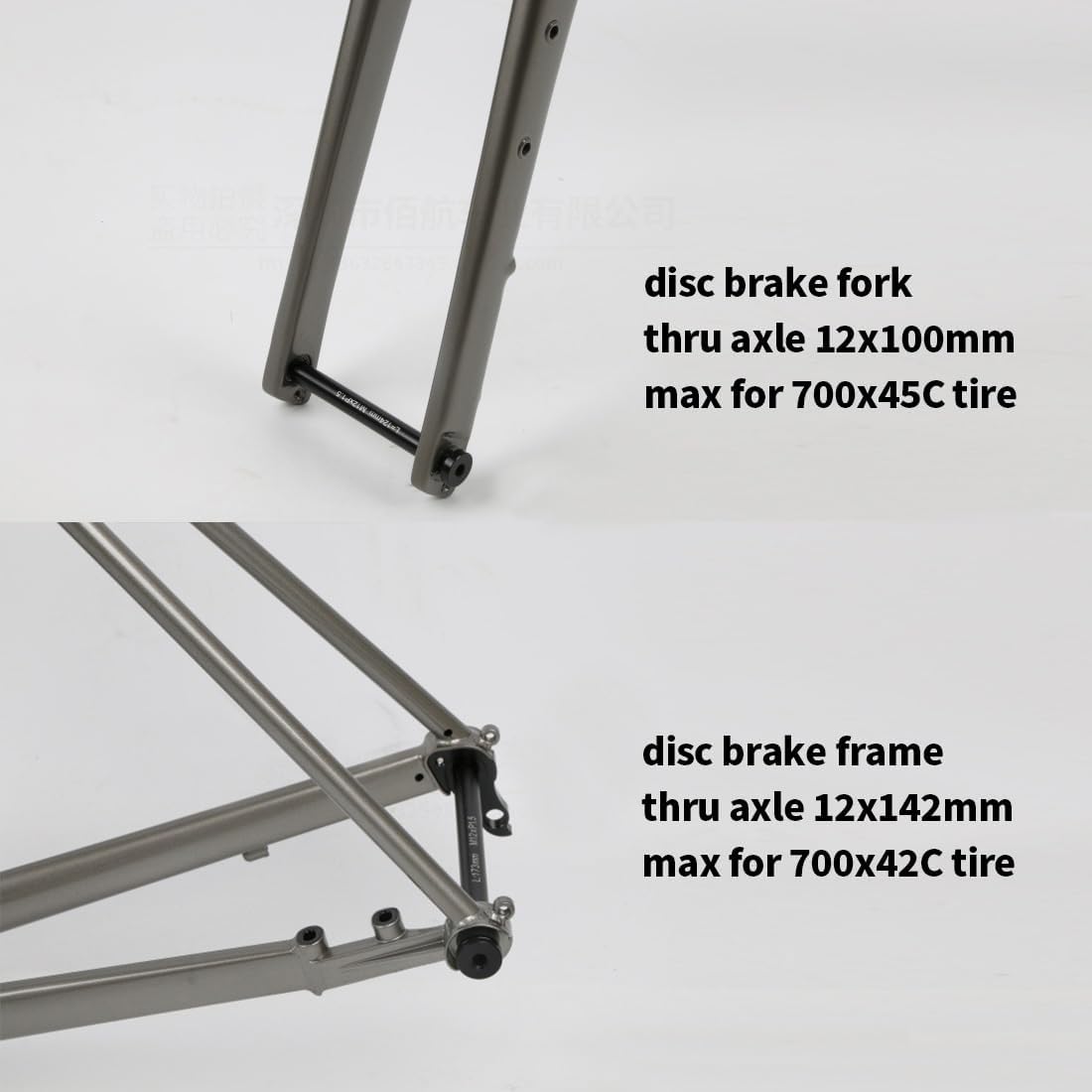 Gravel Road Bike Frameset 700C Cr-Mo Steel Bike Frame with Carbon Fork, 44/47/50/53/56cm Travel Bike Frame Disc Brake Thru Alxe 100/142mm