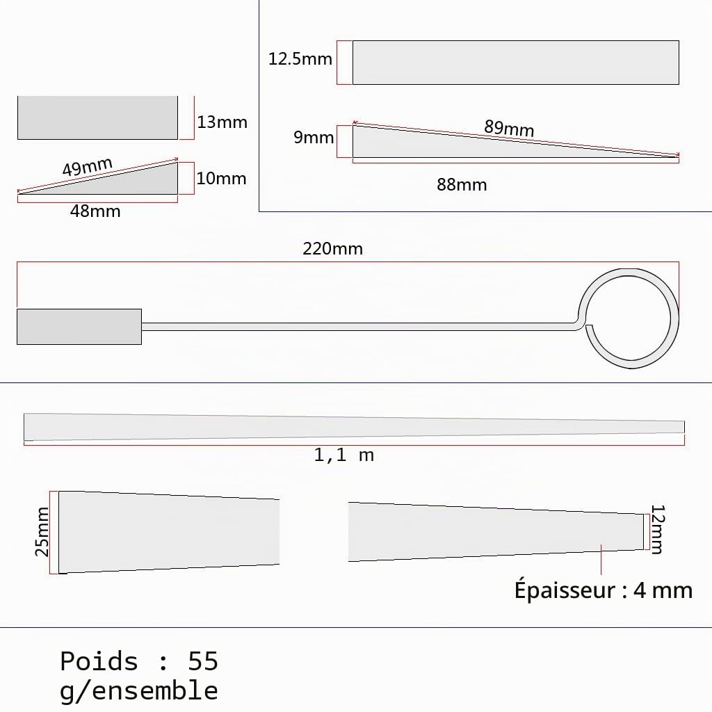 Alnicov Lot de 6 outils de sourdine pour piano - Marteau d'accordage à levier - Tête étoile et muet