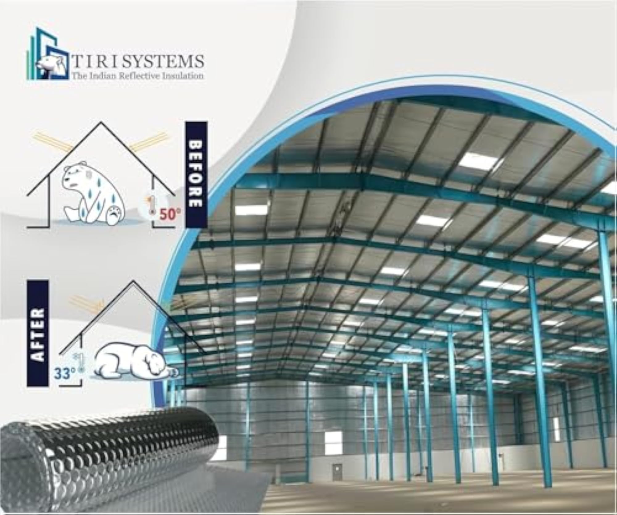 Aluminium Silver Foil Bubble Insulation Sheet