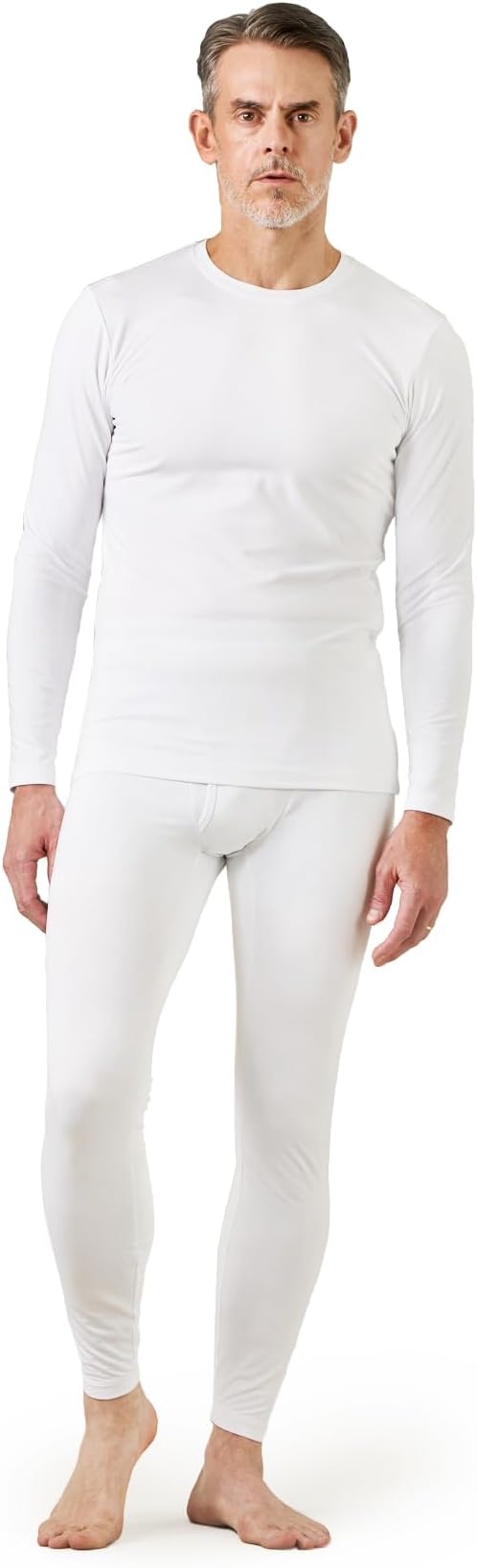 LAPASAMen's Fleece Lined Thermal Underwear Set, Light/Mid/Heavyweight Warm Long Sleeve Long Johns Top and Bottom, Base Layer Set M11 M57 M24