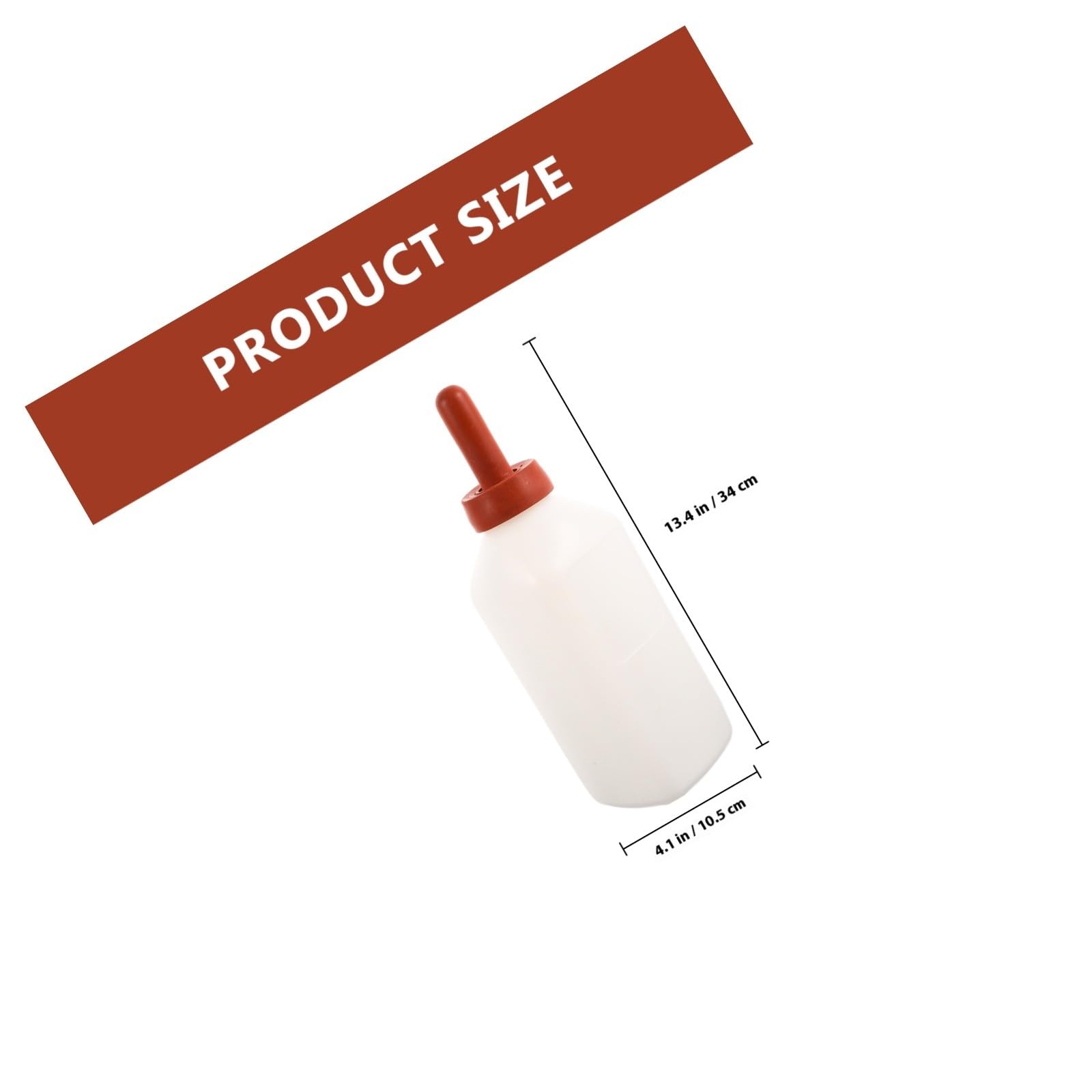 Tofficu 2 L Kälbermilchflasche aus Gummi und Pp Tropffrei und Leicht zu Reinigen Nutztiersäuglingsflasche für Einsatz dem Bauernhof oder Hause
