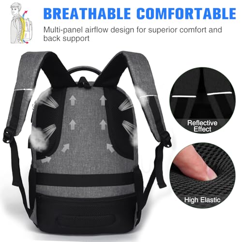 Image of Paude Backpack for Women and Men,School College Backpack 15.6 inch Laptop bookbag with USB Port for High School Student