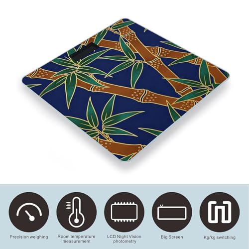 Báscula digital para baño con pantalla LCD y vidrio templado miniatura 3