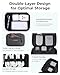 BAGSMART Electronics Organizer Travel Case, Cord Organizer Travel Cable Bag for Tech Accessories (Black)